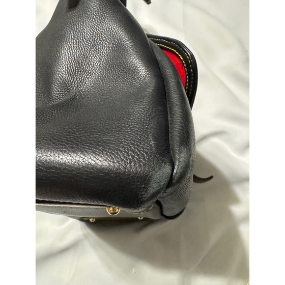 Dooney & Bourke Samba Black Pebbled Leather Logo Lock Hobo Shoulder Bag - Picture 8 of 11